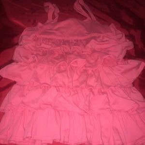Girls RL coral dress w/ruffles in great condition